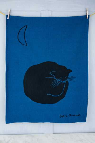 Moutet "Moon Cat" Tea Towel