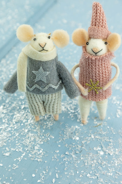 North Star Nellie & Snowflake Sabrina Mouse Ornaments