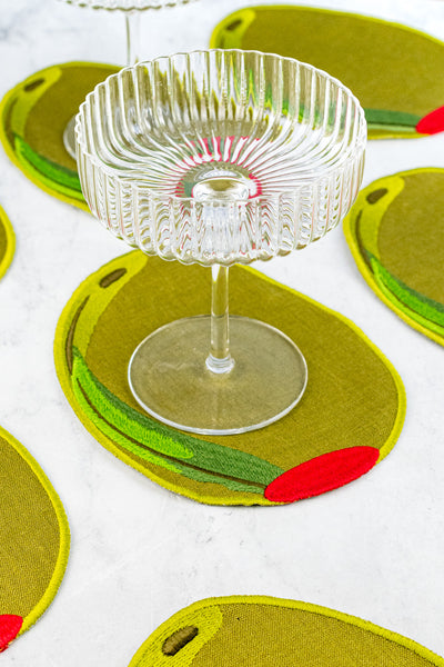 Olive Cocktail Mats - Set of 4