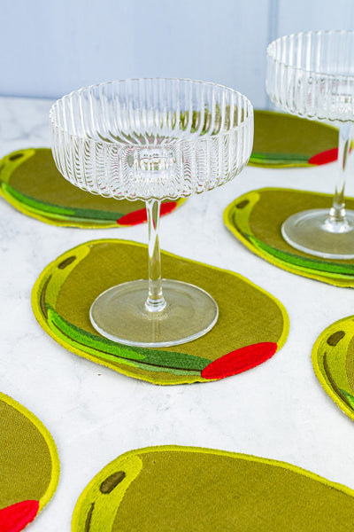 Olive Cocktail Mats - Set of 4