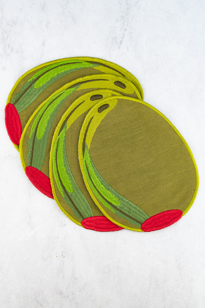 Olive Cocktail Mats - Set of 4