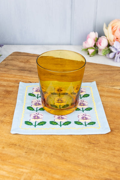 Pansy Cocktail Napkins - Set of 4