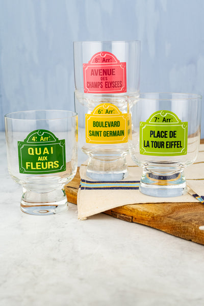 Les Rues de Paris Stacking Glasses - Set of 4