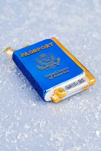 Passport Glass Ornament