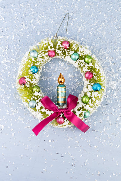 Pastel Bauble Candle Wreath Ornament