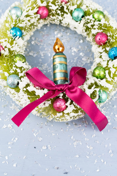 Pastel Bauble Candle Wreath Ornament