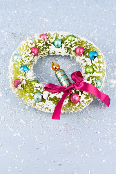 Pastel Bauble Candle Wreath Ornament