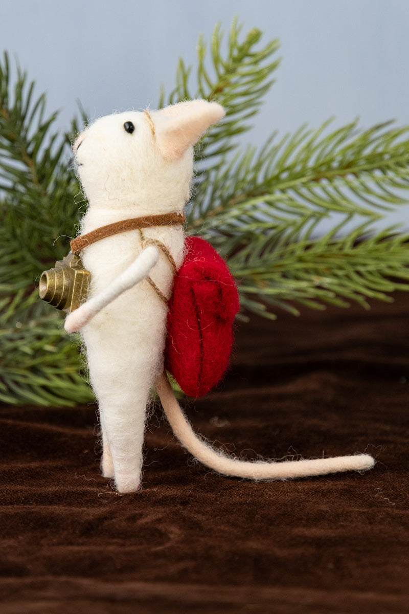 Photographer Philippa, Hiking Henri & Camping Curtis Mouse Ornaments