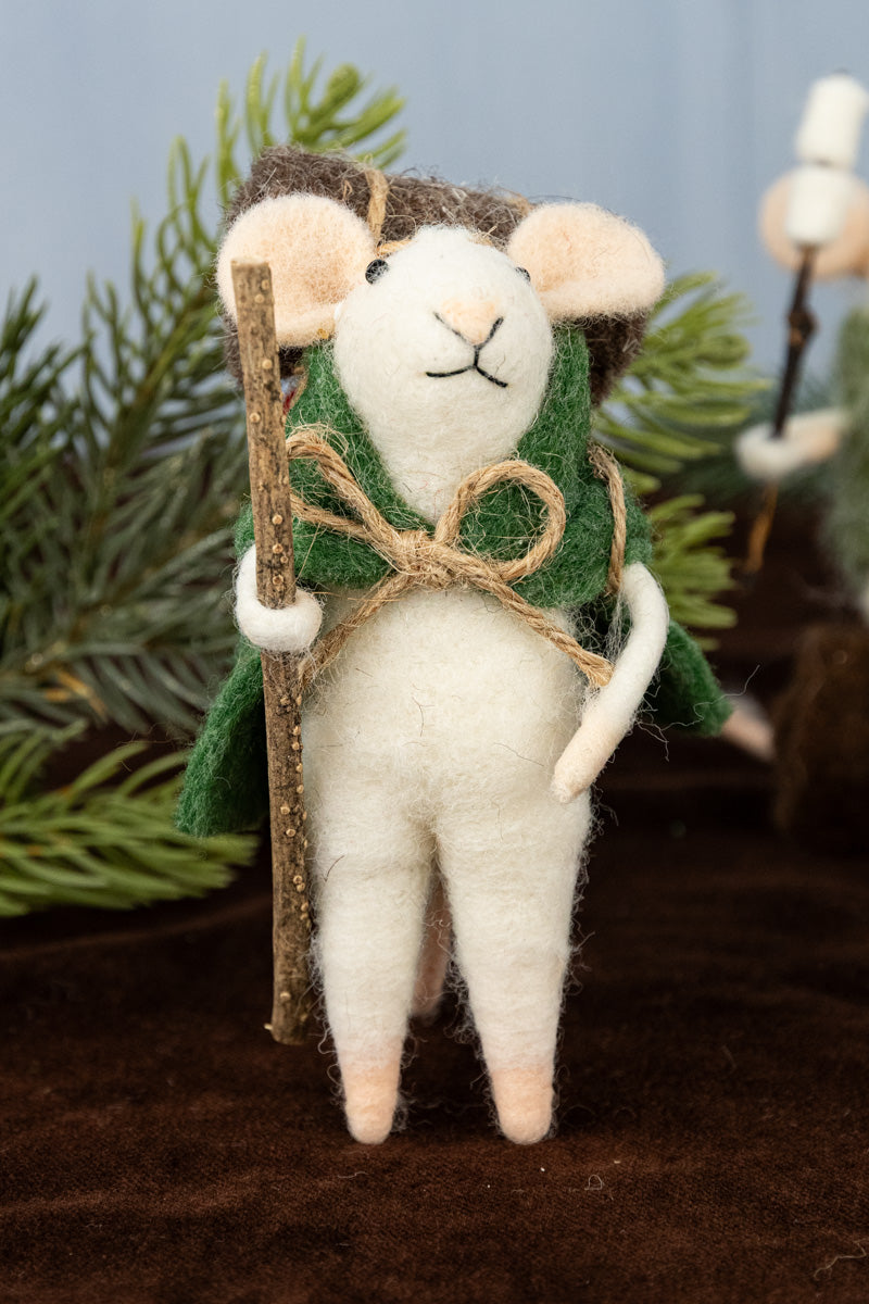 Photographer Philippa, Hiking Henri & Camping Curtis Mouse Ornaments