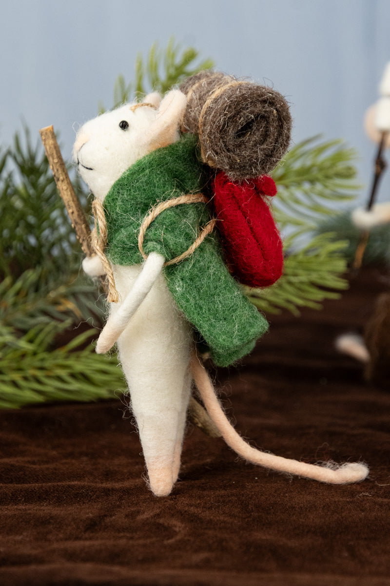 Photographer Philippa, Hiking Henri & Camping Curtis Mouse Ornaments