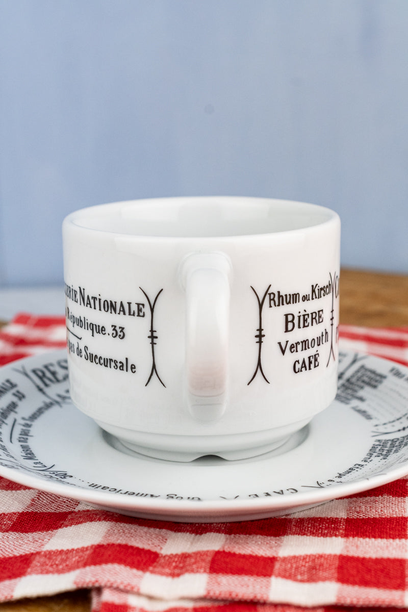 Pillivuyt Brasserie Coffee Cup & Saucer