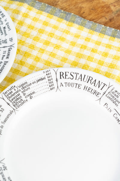 Pillivuyt Brasserie Menu Plate - Set of 2