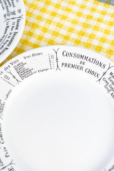 Pillivuyt Brasserie Menu Plate - Set of 2