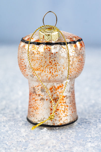 Pop the Cork Glass Ornament