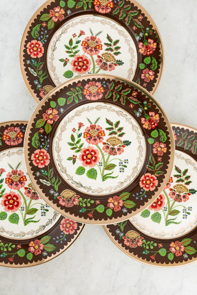Porcelain Dessert Plates - Set of 4