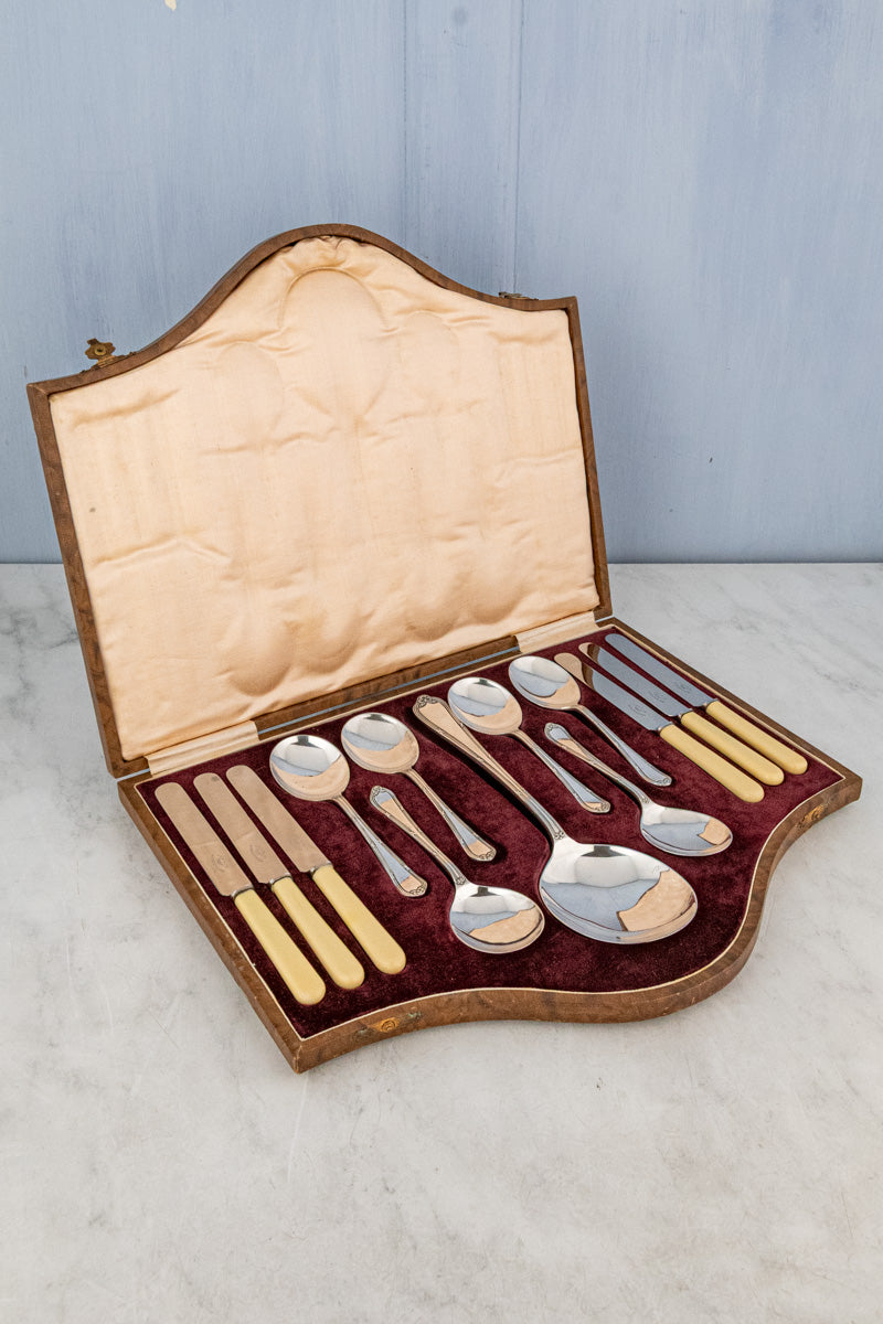 Vintage Silverplate Pudding Service for 6