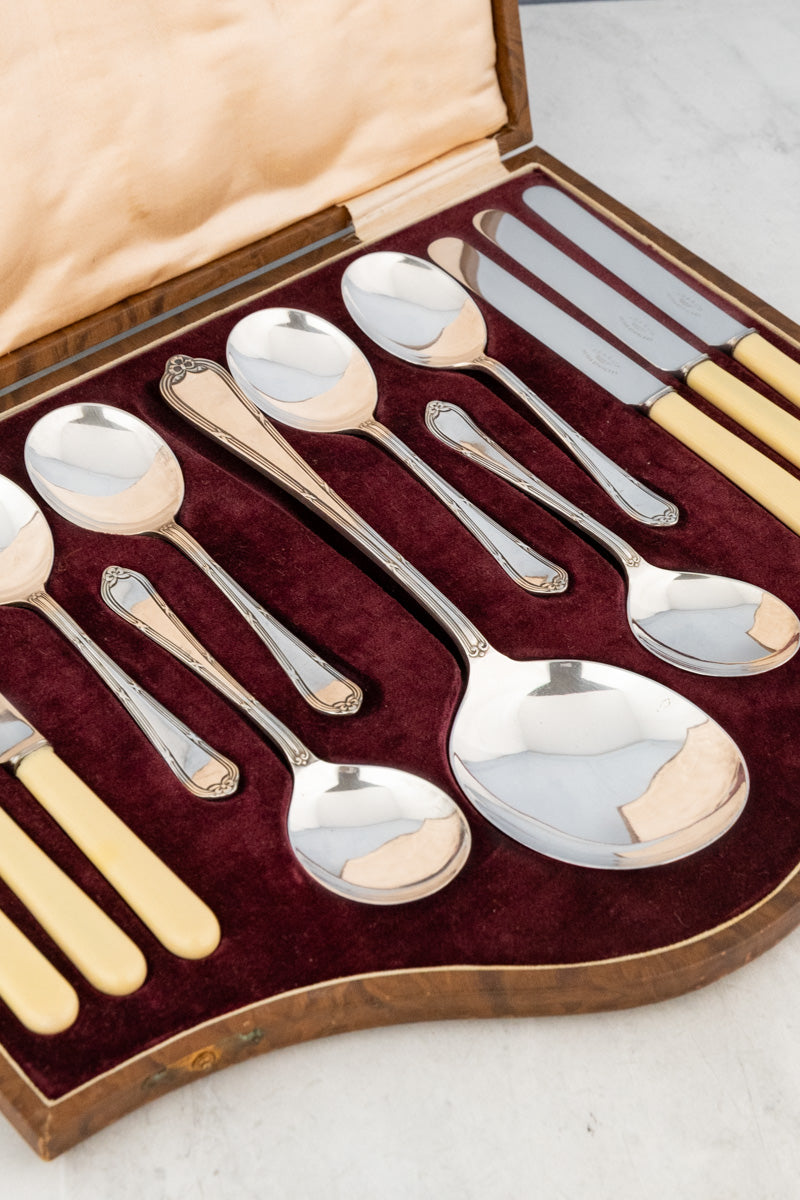 Vintage Silverplate Pudding Service for 6