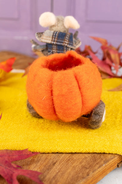 Pumpkin Carriage Halloween Mouse