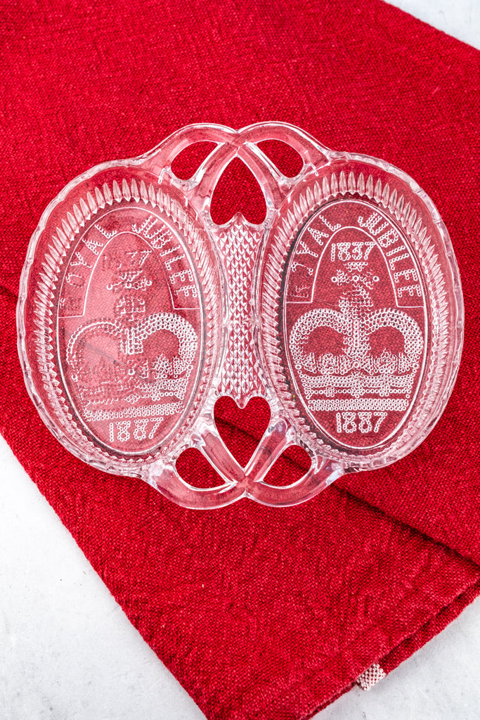 Queen Victoria 1887 Golden Jubilee Glass Sweetheart Dish