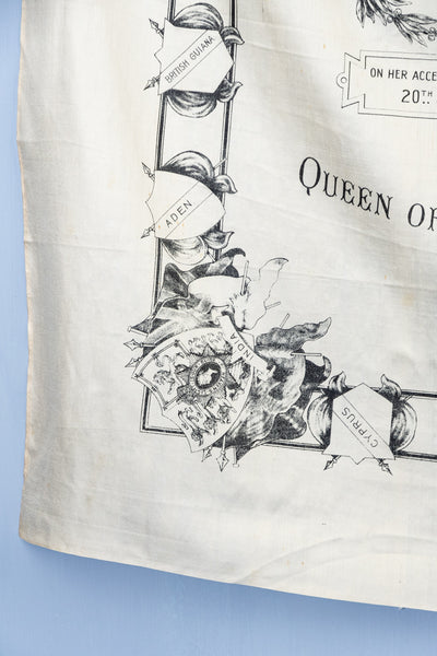 Antique Queen Victoria Jubilee Silk Scarf