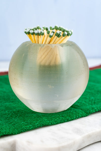 Antique Ribbed Glass Matchstrike