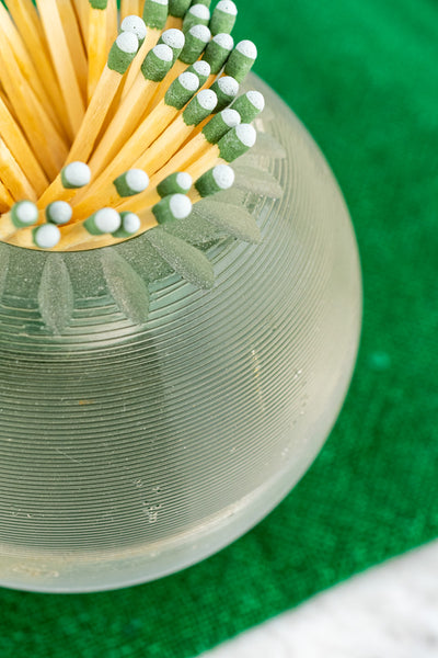 Antique Ribbed Glass Matchstrike