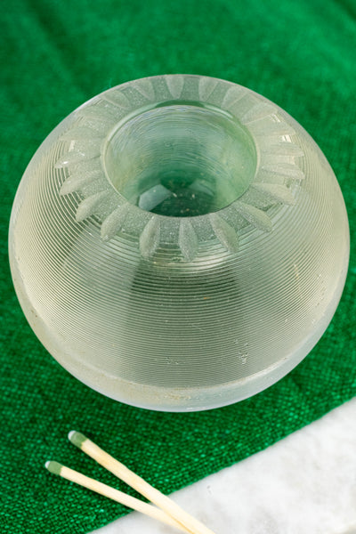 Antique Ribbed Glass Matchstrike