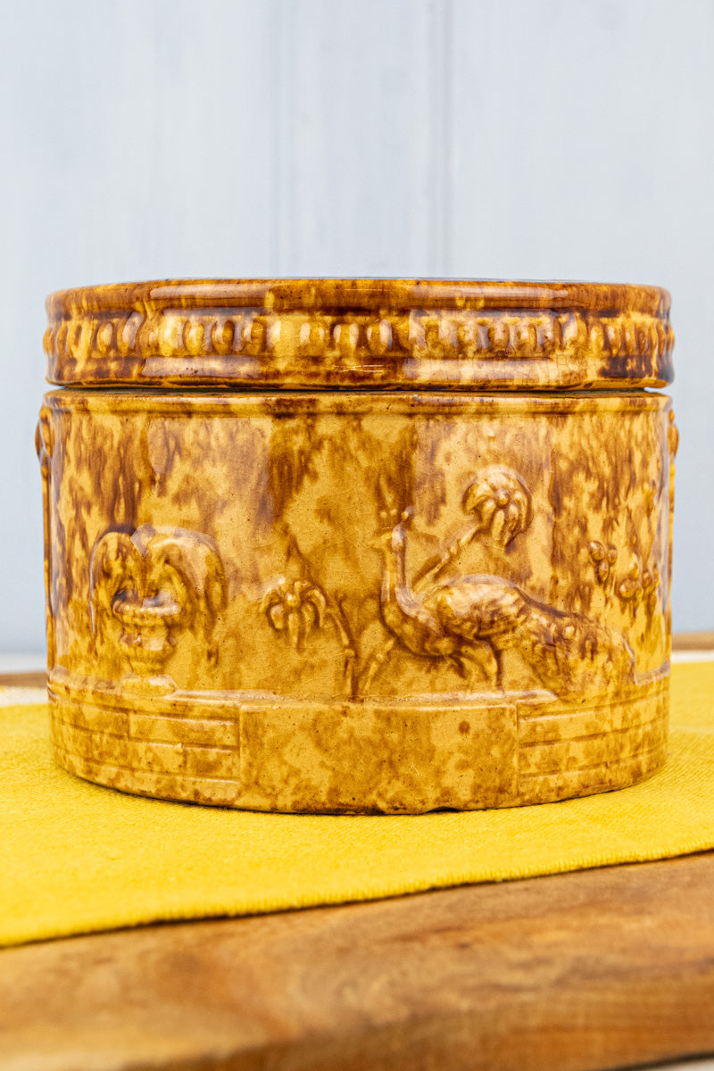Antique Rockingham Pottery Butter Crock