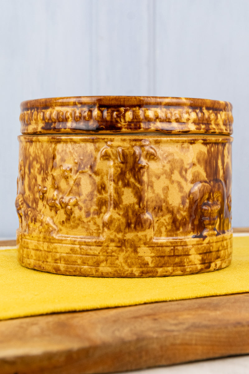 Antique Rockingham Pottery Butter Crock