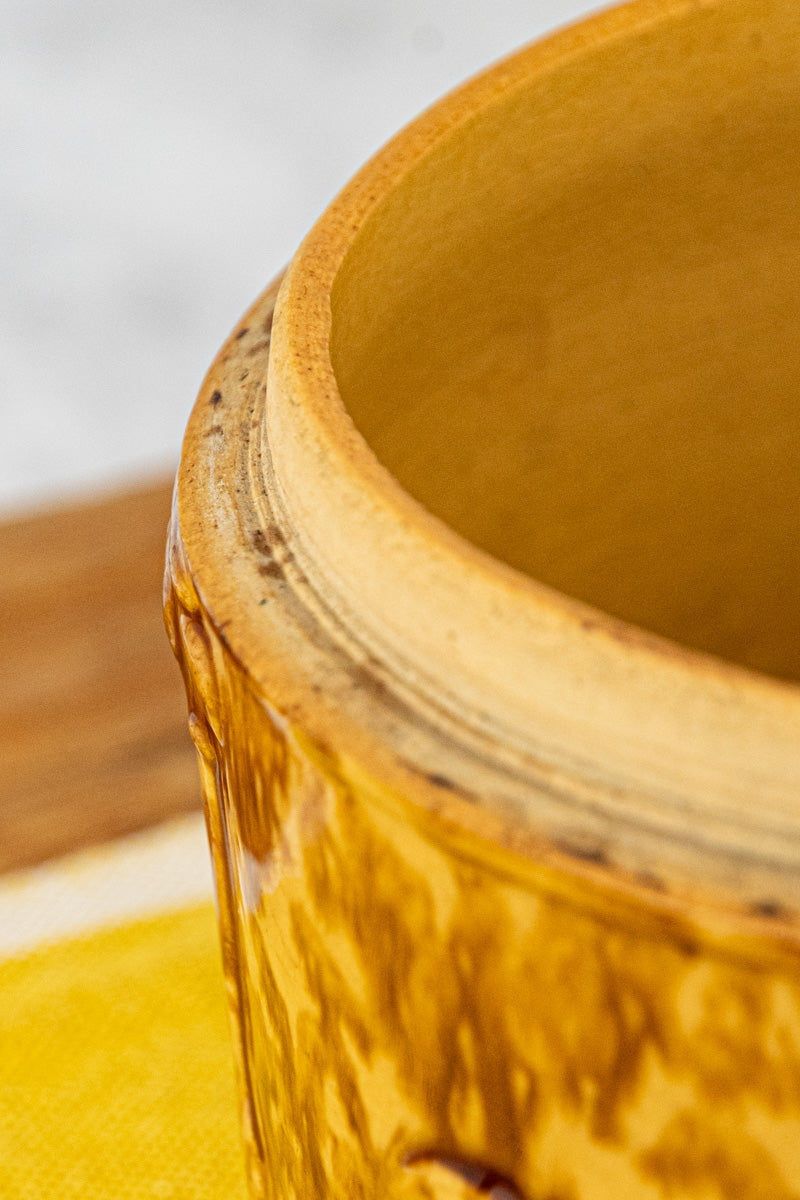 Antique Rockingham Pottery Butter Crock