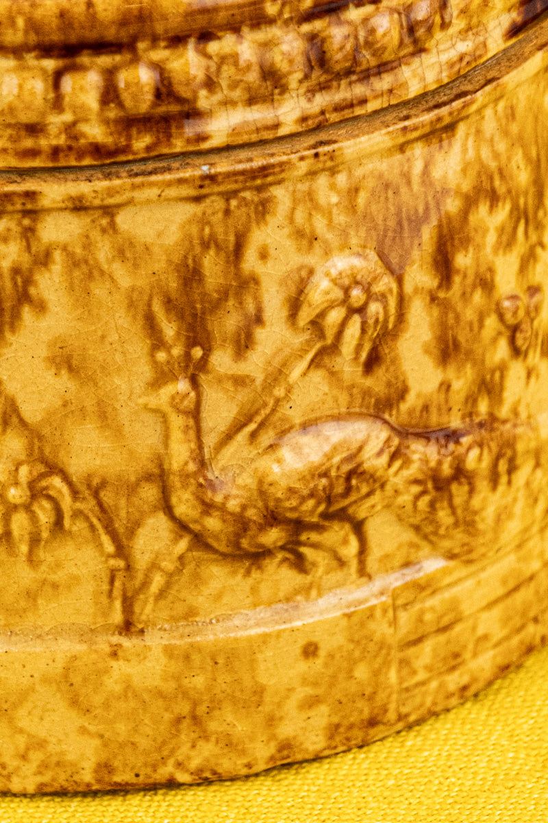 Antique Rockingham Pottery Butter Crock