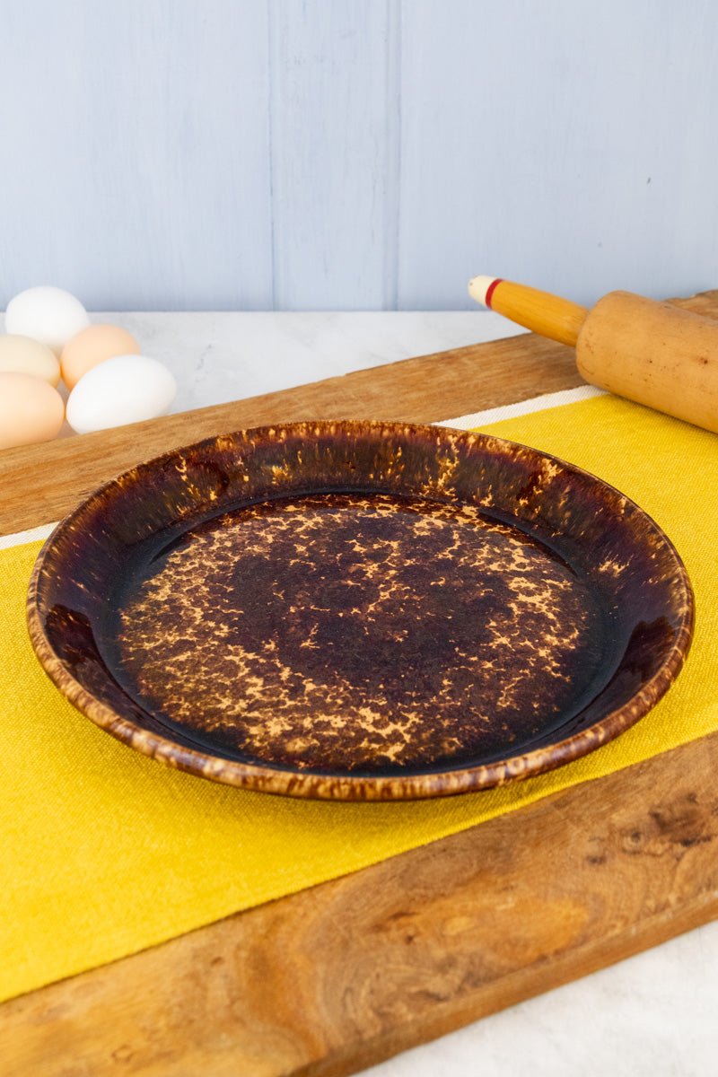 Antique Rockingham Pottery Pie Plate