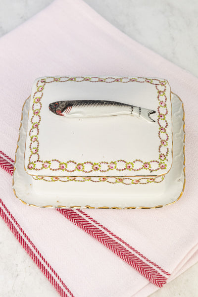 Antique Porcelain Sardine Box