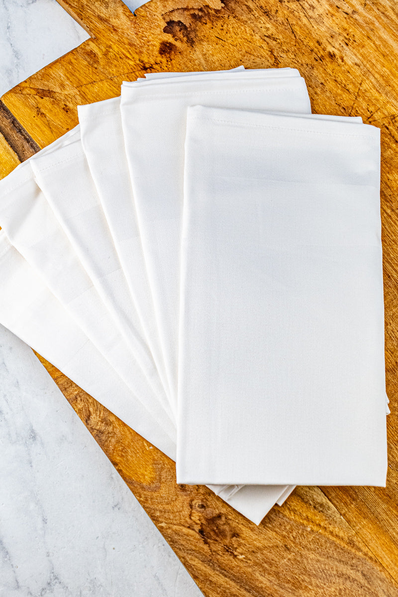 Satin Band Hotel Napkins - Set of 6