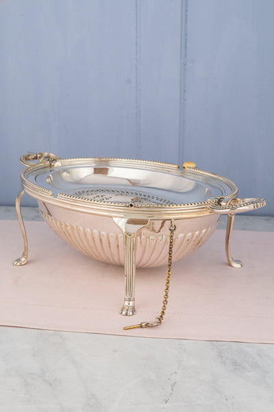 Antique English Silverplate Covered Serving Dish