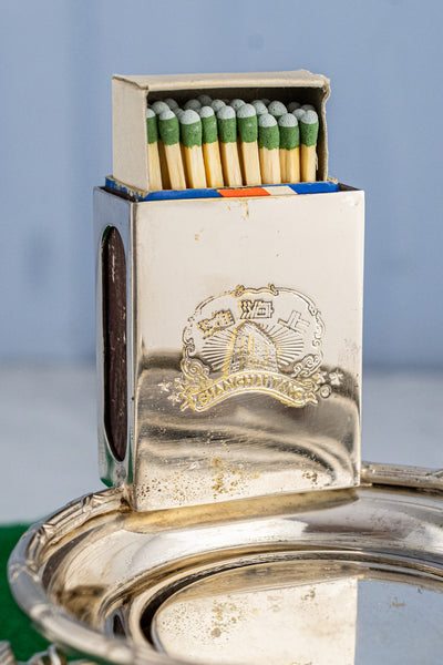 Silverplate Shanghai Tang Matchbox Strike & Ashtray