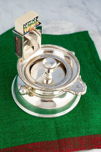 Silverplate Shanghai Tang Matchbox Strike & Ashtray