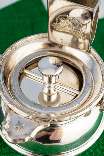 Silverplate Shanghai Tang Matchbox Strike & Ashtray