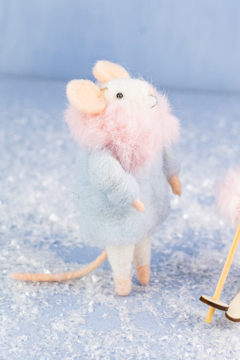 Skiing Sophie & Fancy Frances Mouse Ornaments, image 4 of 8