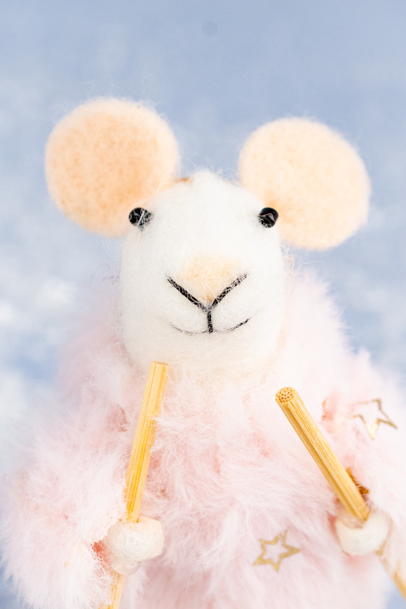 Skiing Sophie & Fancy Frances Mouse Ornaments, image 5 of 8
