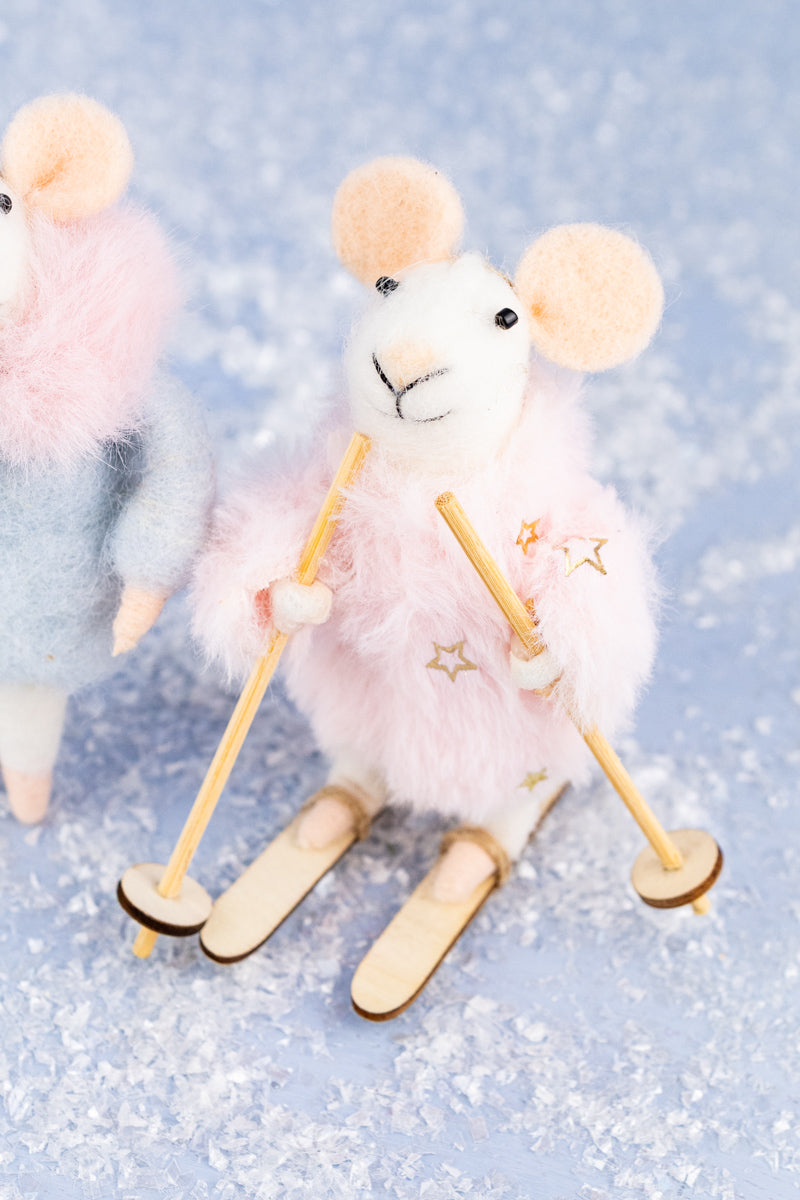 Skiing Sophie & Fancy Frances Mouse Ornaments, image 6 of 8