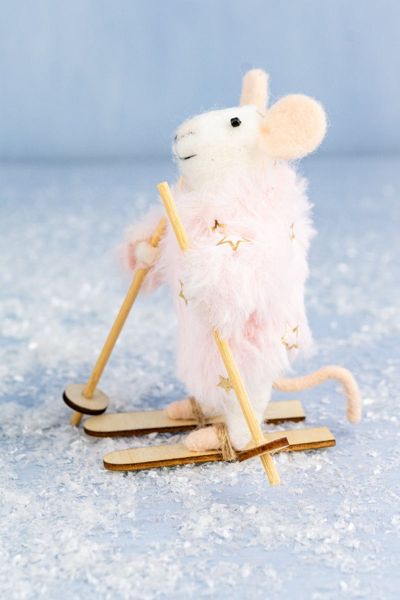 Skiing Sophie & Fancy Frances Mouse Ornaments, image 7 of 8