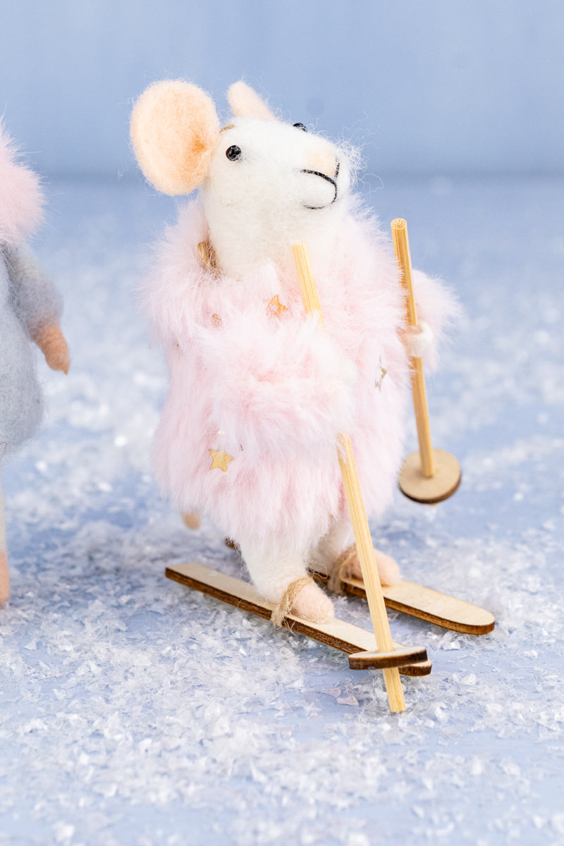 Skiing Sophie & Fancy Frances Mouse Ornaments, image 8 of 8