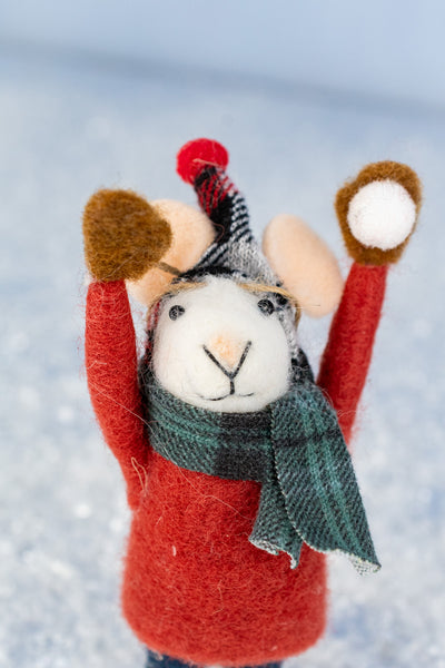 Snowball Spencer & Bundled Up Beckett Mouse Ornaments
