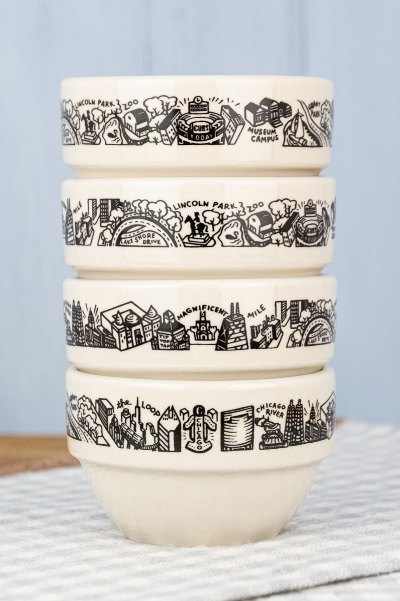 Chicago Skyline Diner Style Soup Cup