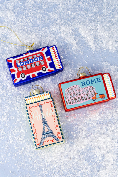 Souvenir Matchbox Glass Ornament