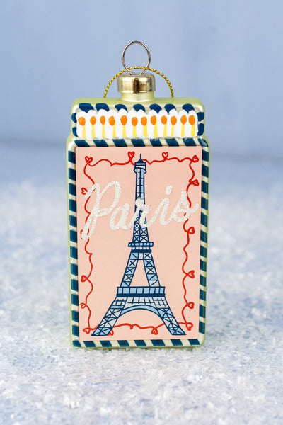 Souvenir Matchbox Glass Ornament