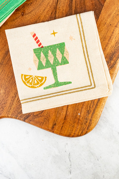 Spirits Bright Holiday Cocktail Napkins - Set of 4