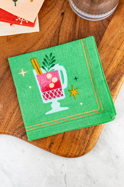 Spirits Bright Holiday Cocktail Napkins - Set of 4