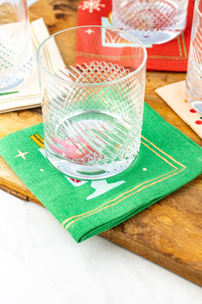 Spirits Bright Holiday Cocktail Napkins - Set of 4